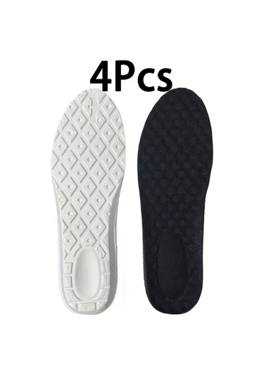 Gateesat Siyah 4 Parça Rahat Tabanlık Nefes Alabilir Spor Ayakkabı İçin Eu43-44