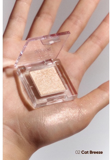 İnci Işıltılı Kremsi Dokuya Sahip Tekli Far Clio Pro Single Shadow 23fw G02 Cat Breeze