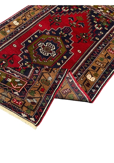 El Dokuma Sıfır Büyük Yahyalı Halısı 133x235 Lacivert Yün Halı