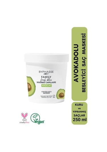 Byphasse Family Fresh Avokadolu Besleyici Saç Maskesi 250 ML