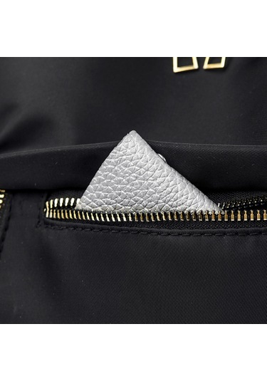 Geeksen Siyah Suya Dayanıklı Oxford Kumaş Çift Omuz Çantası - Büyük Kapasiteli, Id/ Telefon Cepi, Ipad Ve A4 Uyumlu Siyah