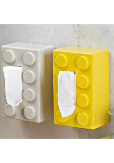 Suntek Magideal Doku Kutusu Kapağı Dekoratif Modern Peçete Yatak Mavi