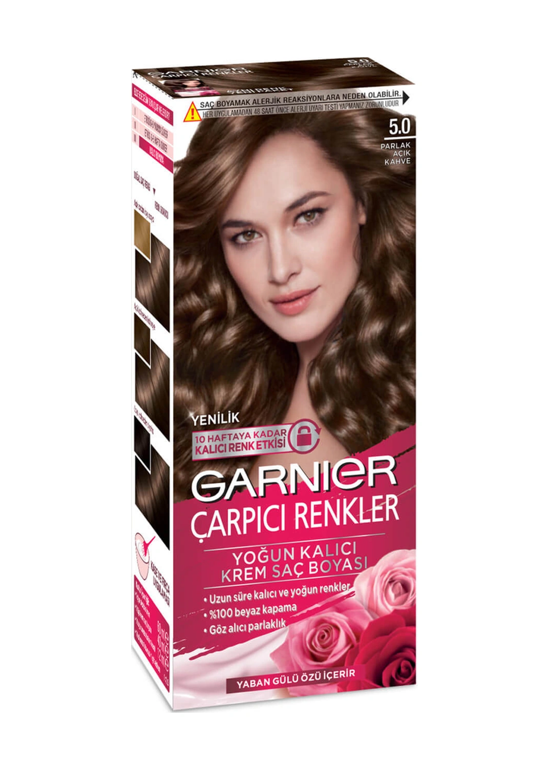 Garnier Çarpıcı Renkler Saç Boyası 5-0 Parlak Açık Kahve