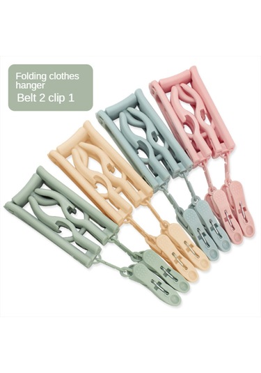 Homyl Seyahat Katlanır Elbise Askısı Kaymaz İç Yeşil Yeşil