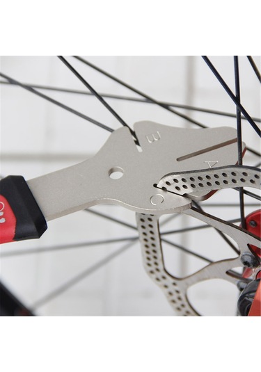 Samdoo Bıkehand Çelik Bisiklet Disk Düzeltme Aracı - 3 Açılı Tutanaklı, Kaymazsız Kolu, Fren Diski Düzeltme İçin Yc-165 Çok Renkli