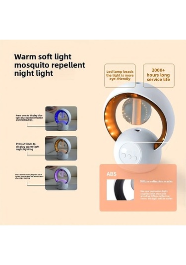 Xuweiwei Beyaz 3 İn 1 Usb Sivrisinek Oeldueruecue Lamba Nemlendirici Sessiz Cihaz Yatak Odasi Kovucu Plastik Tasinabilir