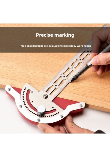 Aubyhe Ahşapçılık Açı Ve Kenar Ölçer, İngiliz/amerikan Ölçekli, 32 Cm, Hassas Ölçüm Aleti Poşet + Karton Kutusu Diğer