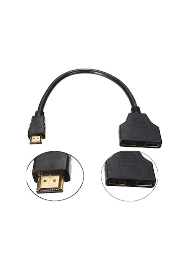 2 Port Hdmi Çoklayıcı Splitter 4664 Lcd Monitör Ekran Çoğaltıcı
