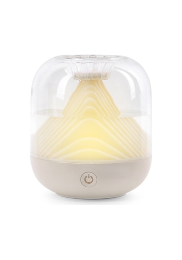 Tenfowee Beyaz Evcil Usb Şarjlı 700ml Hava Nemlendirici - Odalar İçin Stüdyo Tipi Ambiyans Lambalı Hava Temizleyici