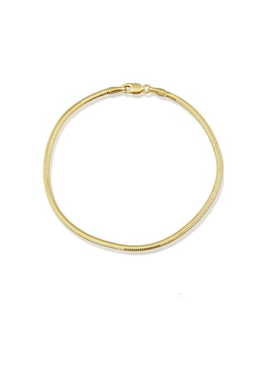 Altınkesesi Kadın Altın Balıksırtı Parlak Bileklik - Sarı Altın