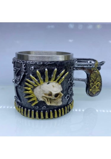 Kuru Kafa Mermi Saç Çelik Kupa Bardak Renkli