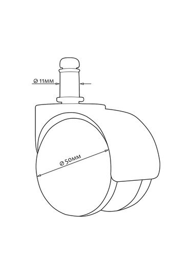 Km-market Evrensel Kauçuk Tabanlı Sandalye Tekerlekleri 279949930 Siyah