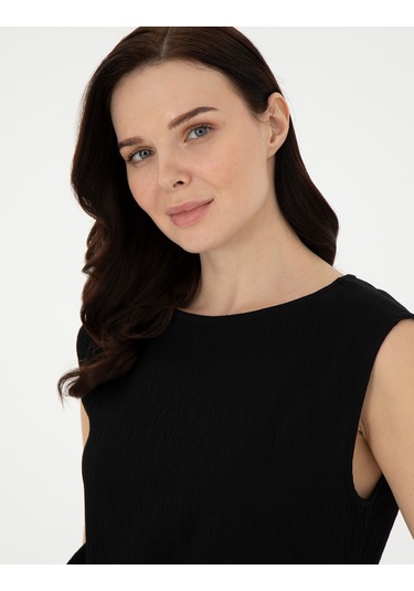 Pierre Cardin Kadın Siyah Kısa Kollu Bluz 50301168-vr046 Siyah