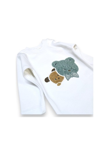 Ayıcıklı Hırkalı Erkek Bebek Takım Yeşil