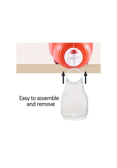 Lemestar Beyaz Plastik Çamaşır Deterjan Kapak Tutucu - Dökülmeyi Engeller, 2 Adet Beyaz