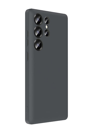 Galaxy Uyumlu S25 Ultra Kılıf Kamera Korumalı Kartlık Hazneli Mkst Vitra Kapak - Gri Gri Gri