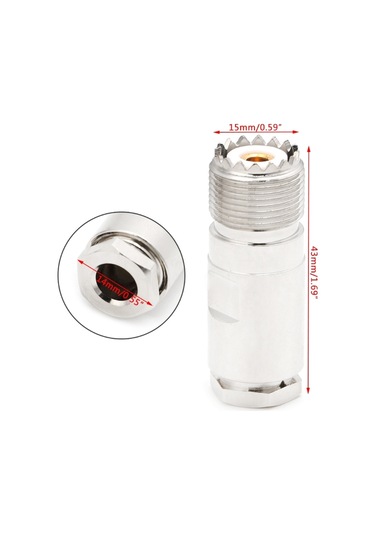 Sones Uhf So239 Pl259 Dişi Fiş Kelepçe Adaptörü