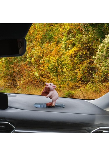 Homyl Minyatür Domuz Heykelcik Sevimli Ev Stil-a-8.5x5x10cm