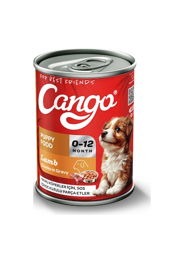 Cango Yavru Yaş Köpek Maması Kuzu Etli 415gr