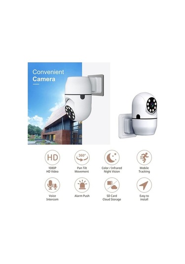 Novahub Akıllı Güvenlik Kamerası 1080p Hd Ev Kamerası Gece Görüşlü Hareket Algılama Eğim 355 Bebek Evcil Hayvan Yaşlılar İçin