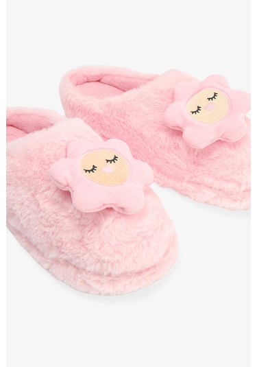 Penti Açık Pembe Happy Flower 3D Çiçek Nakışlı Ev Terliği