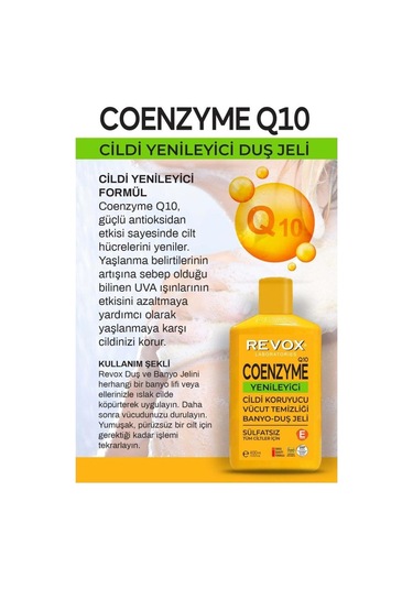 Revox Coenzyme Q10 Cildi Yenileyici Sülfatsız Banyo Ve Duş Jeli 400 ML