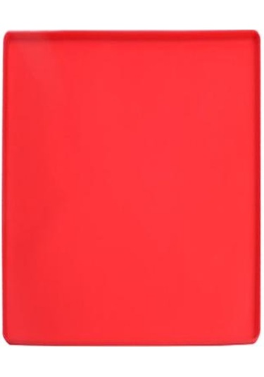 Su Geçirmez Evcil Hayvan Mama Matı Büyük Silikon Evcil Hayvan Mama Kabı Pedi Yükseltilmiş Kenarlı Kırmızı