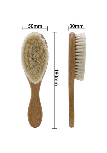 Flybuy Yumuşak Doğal Bebek Saç Fırçası, Mufunye Masaj Malzemeli, Mükemmel Bakım - Gh