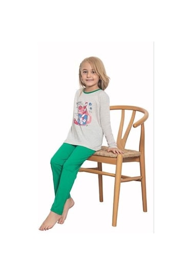 Donex Kız Çocuk Baskılı Uzun Kollu Pijama Takımı 517 001