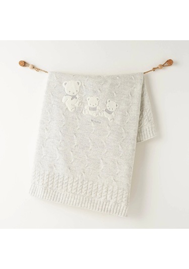 Andywawa Ac26341 Triko Battaniye 85x100 Grey Melange Çok Renkli Melange