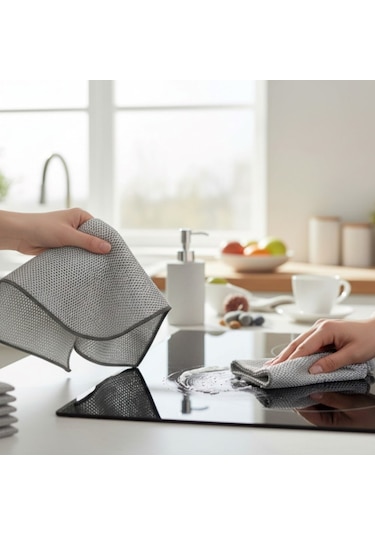 Technow Telli Bulaşık Bezi Mutfak Banyo Bezi Kir Pas Sökücü Telli Temizlik Bezi 3 Adet
