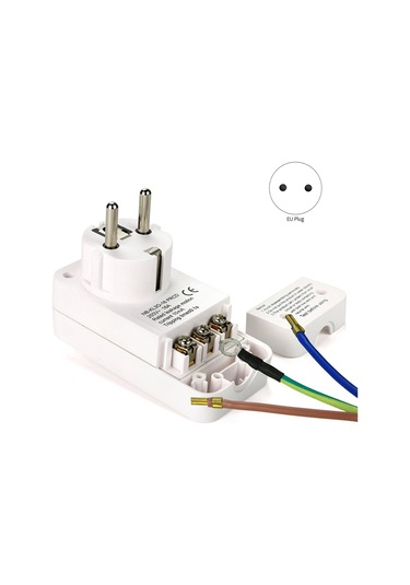 Xurunkeji Fı Devre Kesici Kişisel Koruma Fişi Yedek Fiş 10ma Kaçak Akım Devre Kesici 16amp Ab Fişi, Beyaz