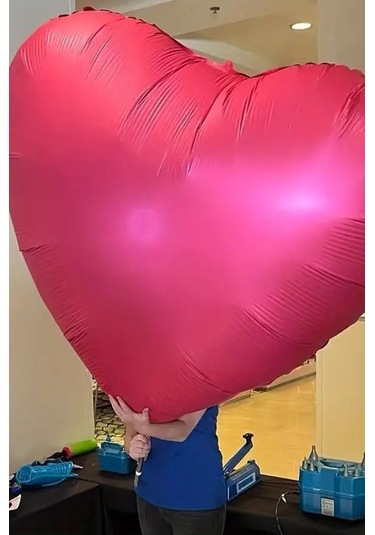 Beysüs Dev Kalp Folyo Balon 145 Cm Kırmızı