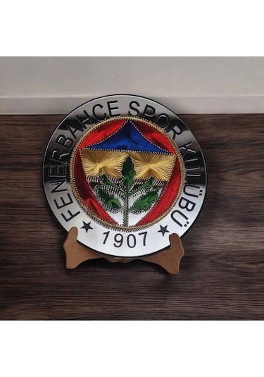 El Yapımı Filografi Fenerbahçe Logo Premium Kalite Malzeme Ile Hazırlanmış Dekoratif 25,5cm Fb