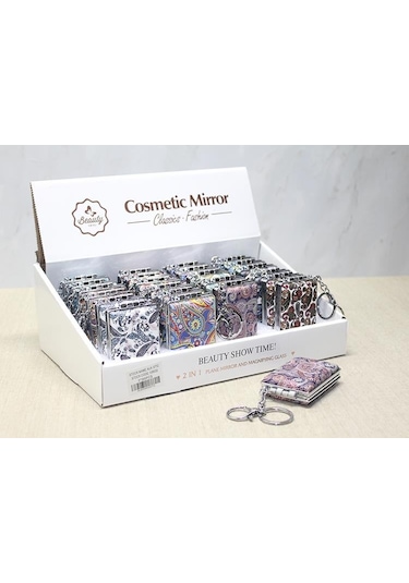 Taşlı El Aynası Anahtarlık Alk3772 Renkli