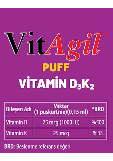 Allergo VitAgil D3 K2 Sprey 20 ML
