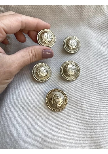 Siberiana Armalı Düğmeler 21 Mm Mat Altın 5 Adet 180644367