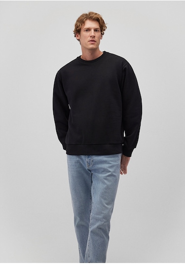 Mavi - Bisiklet Yaka Siyah Basic Sweatshirt 0s10276-900 Siyah