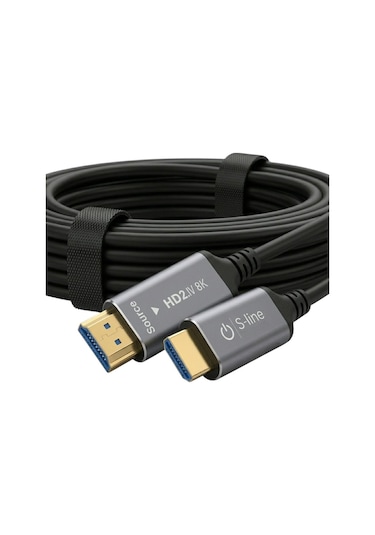 Sline 8k V2.1 Fiber Optik Hdmı Kablo - 15metre 7680x4320p