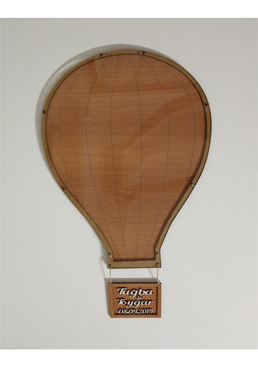 Hdrlazerdizayn Ahşap Balon Model Anı Defteri Pano