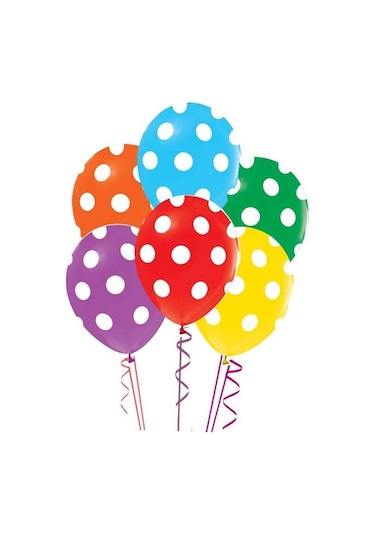 Puantiye Baskılı Karışık Balon 8’li