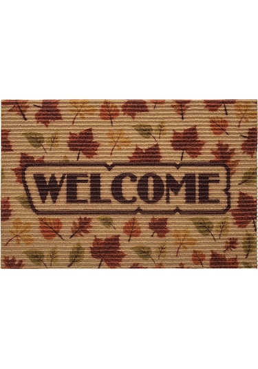 Koza Home Coco Welcome Sonbahar Paspas Dış Kapı Paspası Kıl Kapı Önü Paspas Naturel