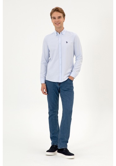 U.s. Polo Assn. Erkek Açık Mavi Gömlek Basic 50316723-vr003 Acık Mavı