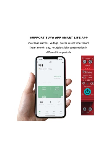 Konesam Akıllı Wi-fi Mcb Kesici - Tuya App İle Uzaktan Kontrol, Ses Komutu, Enerji Takip, Otomatik Yeniden Bağlama 112 Karakter