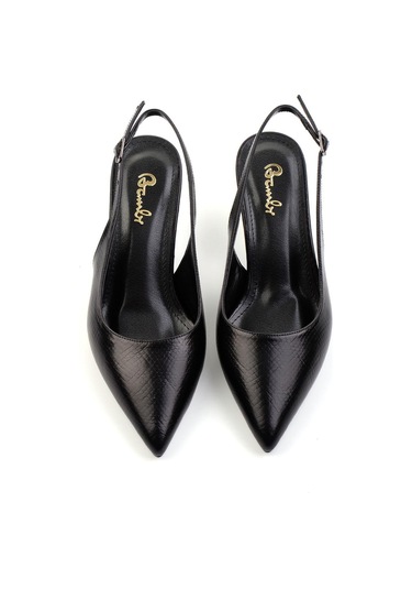 Siyah Kadın Klasik Topuklu Ayakkabı K01209076207 Siyah