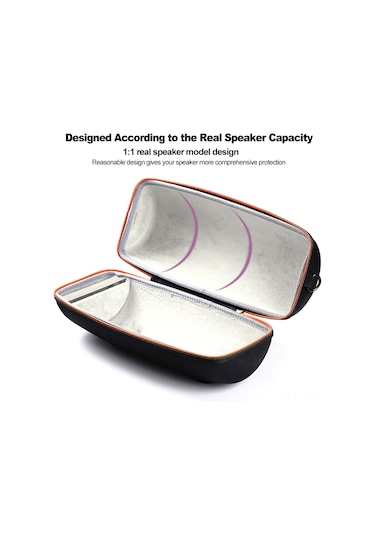 Vkemall Jbl Xtreme 2 Bluetooth Hoparlörü İçin Siyah Eva Korumalı Taşıma Çantası - Tek Omuz Çantası Ve Aksesuar Depolama