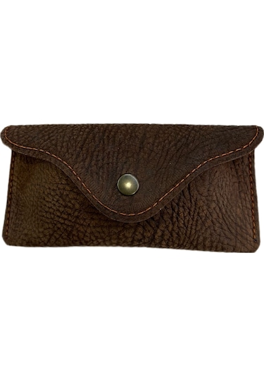 Ln Leather Gerçek Deri Gözlük Kılıfı Kahverengi