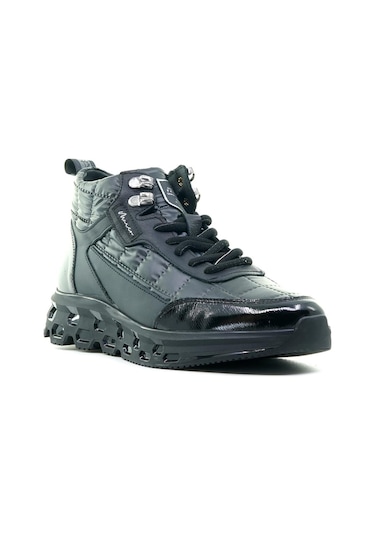 Yaşar Kaşlı Erkek Sneaker Günlük Bot 40-44 23k Ykö-18331 M Siyah Kırışık Rugan Siyah