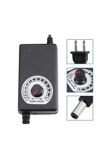 Xindoker 3-12v Ayarlanabilir Dc Güç Adaptörü Abd Tipi, 110-240v Giriş - 2a Akım, Filtre Dahil, Fan/su Pompa/uygulama İçin Kararlı Performans