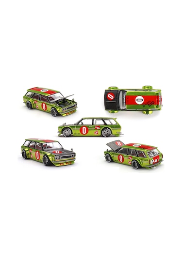 Mini Gt X Kaido //164 1/64 Datsun Kaıdo 510 Wagon Og Flo Yellow